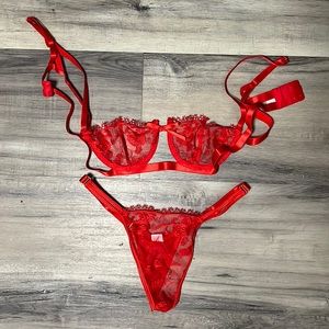 Red 2 set lingerie